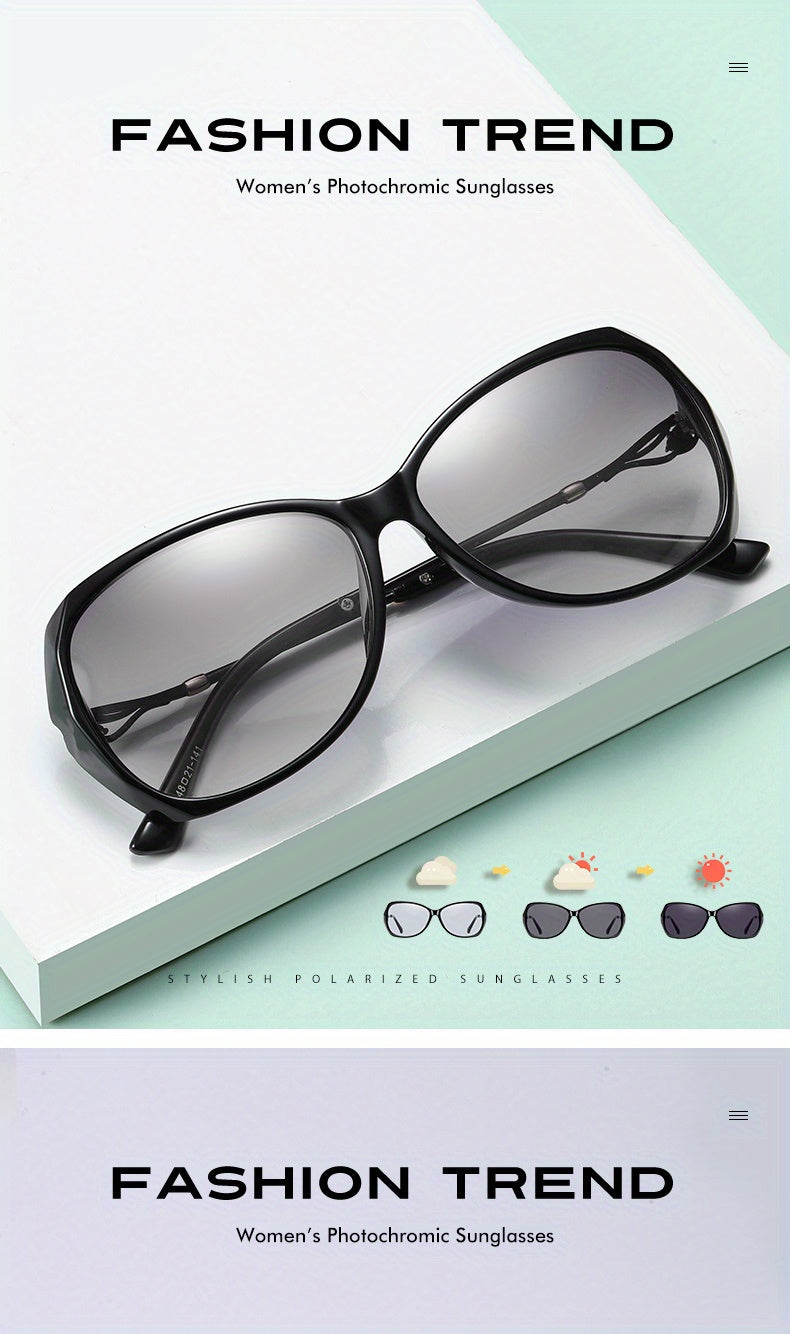 Fashion Design HD Photochromic Sunglasses For Women Polarized Glasses Driving Travel Oversized Ultralight Luxury Ladies Eyewear best gifts for Mother's Day