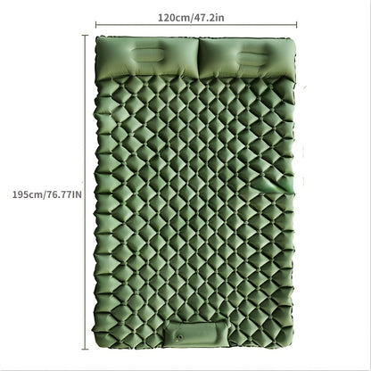 1pc Inflatable Mat, Double Sleeping Mat, Portable Moisture-proof Air Mat For Mountaineering Outdoor Camping Hiking