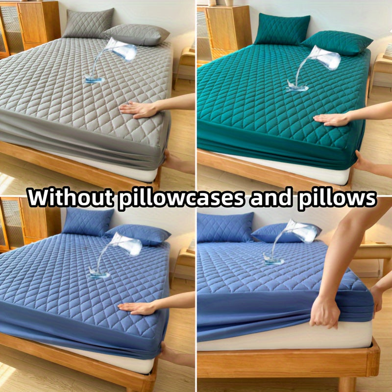 1pc waterproof mattress cover non-slip mattress cover hotel bedroom dormitory mattress protection cover simple solid color