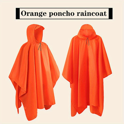 3-in-1 Solid Color Outdoor Labor Protection One-piece Cycling Rain Jacket Rain Poncho