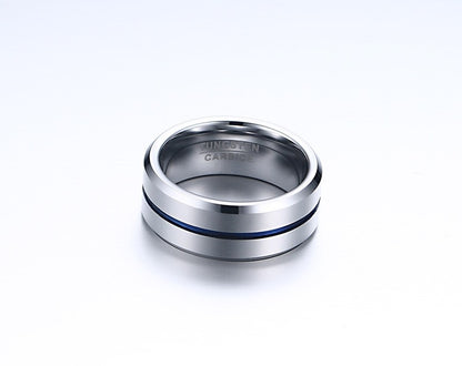 A Minimalist Men's Ring Made Of Tungsten Steel, Perfect As A Gift