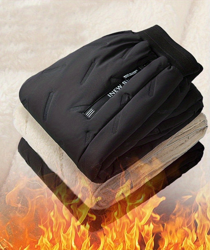 Thick Waterproof Boys Down Pants for Winter, Outdoor Kids Clothes with Side Pocket