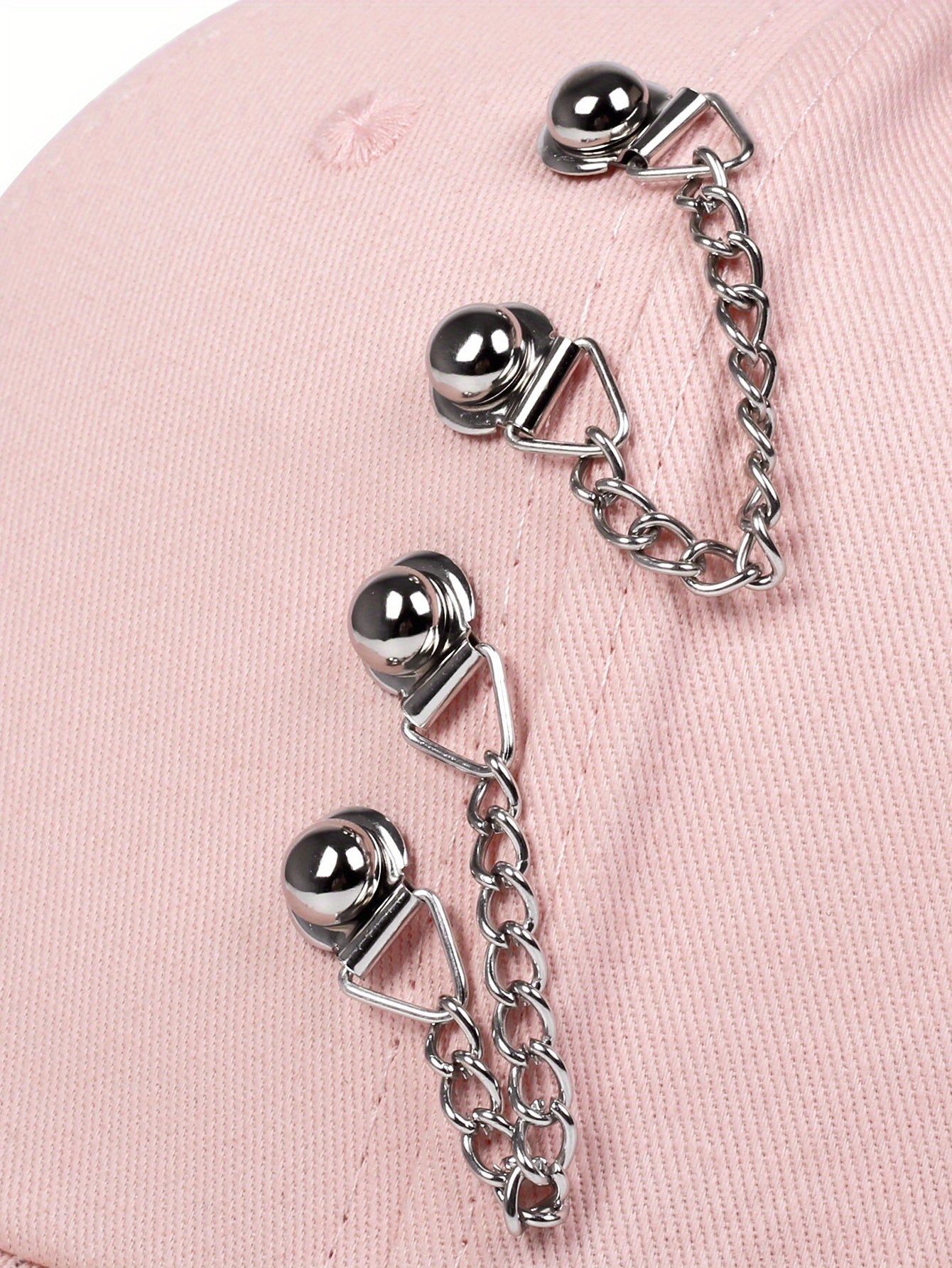 1pc 1pc Unisex Trendy Sunshade Adjustable Baseball Cap With Rivets For Outdoor Sport