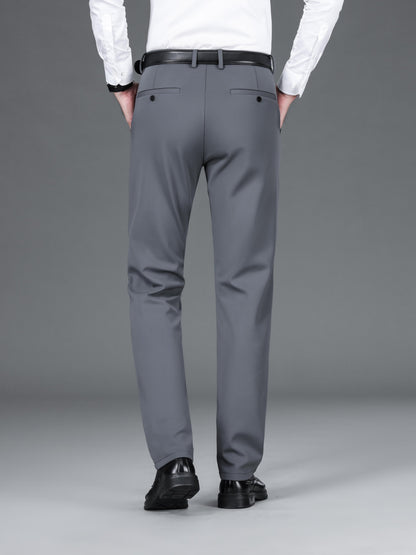Men's Warm Thick Stretch Dress Pants for Fall/Winter Business Formal Wear