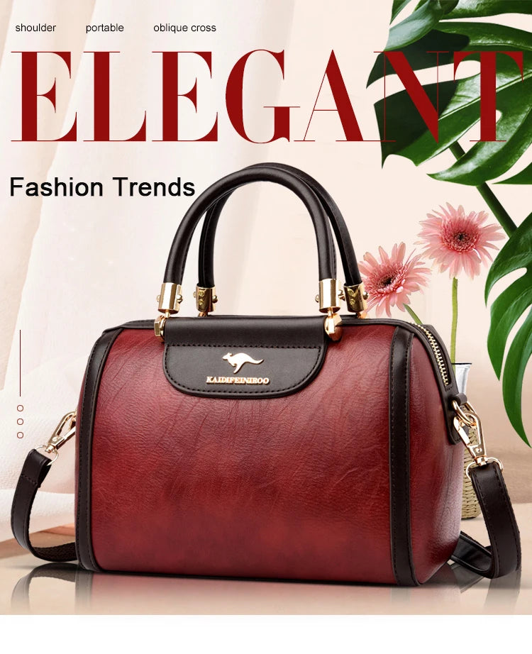 Sac à main à poignée supérieure en cuir pour femmes, sac à bandoulière à coque décontractée, sacs de messager initiés, sac à main à la mode pour dames, super haute qualité