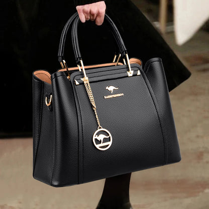 Sacs à Main de Luxe en Cuir Souple à 3 Couches pour Femme, Sacoche de Styliste à Bandoulière de Grande Capacité, Fourre-Tout de Shopping