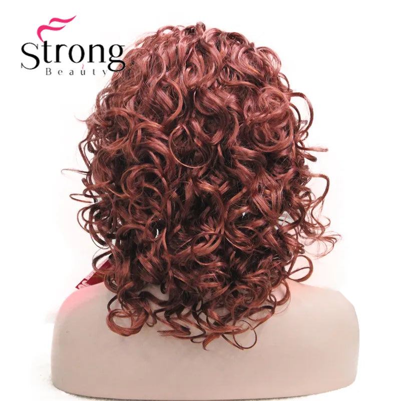 Perruques synthétiques courtes 3/4 à reflets blonds pour femmes, postiche bouclée avec bandeau, choix de couleurs