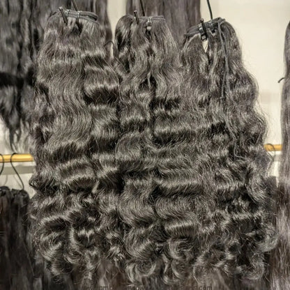 Unprocessed 100% Human Bulk Hair Extension Raw Cambodian Clip Ins Hair Extensions