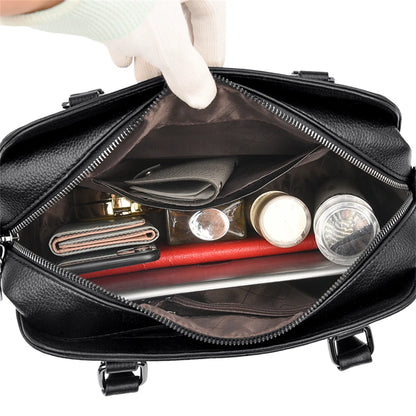 Sac à main multi-poches en cuir de vache véritable, Sac à bandoulière de luxe de styliste, fourre-tout élégant pour femmes