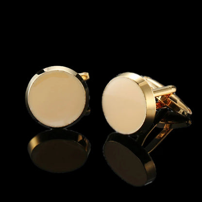 Boutons de manchette en laiton plaqué or 18 carats pour hommes, de luxe, de haute qualité, style classique, à la mode, chemise française, cadeau pour hommes, nouvelle collection été