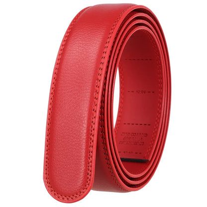 Hommes couleur rouge 3.5 cm largeur bracelet en cuir de vache haute qualité boucle automatique ceintures pour hommes marque de luxe concepteur ceintures homme B995