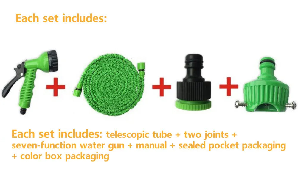 Tuyau d'arrosage tuyau d'eau tuyau magique extensible 7 modèles pistolet à eau Pot de mousse moulinets flexibles tuyau pistolet de lavage de voiture pulvérisateur