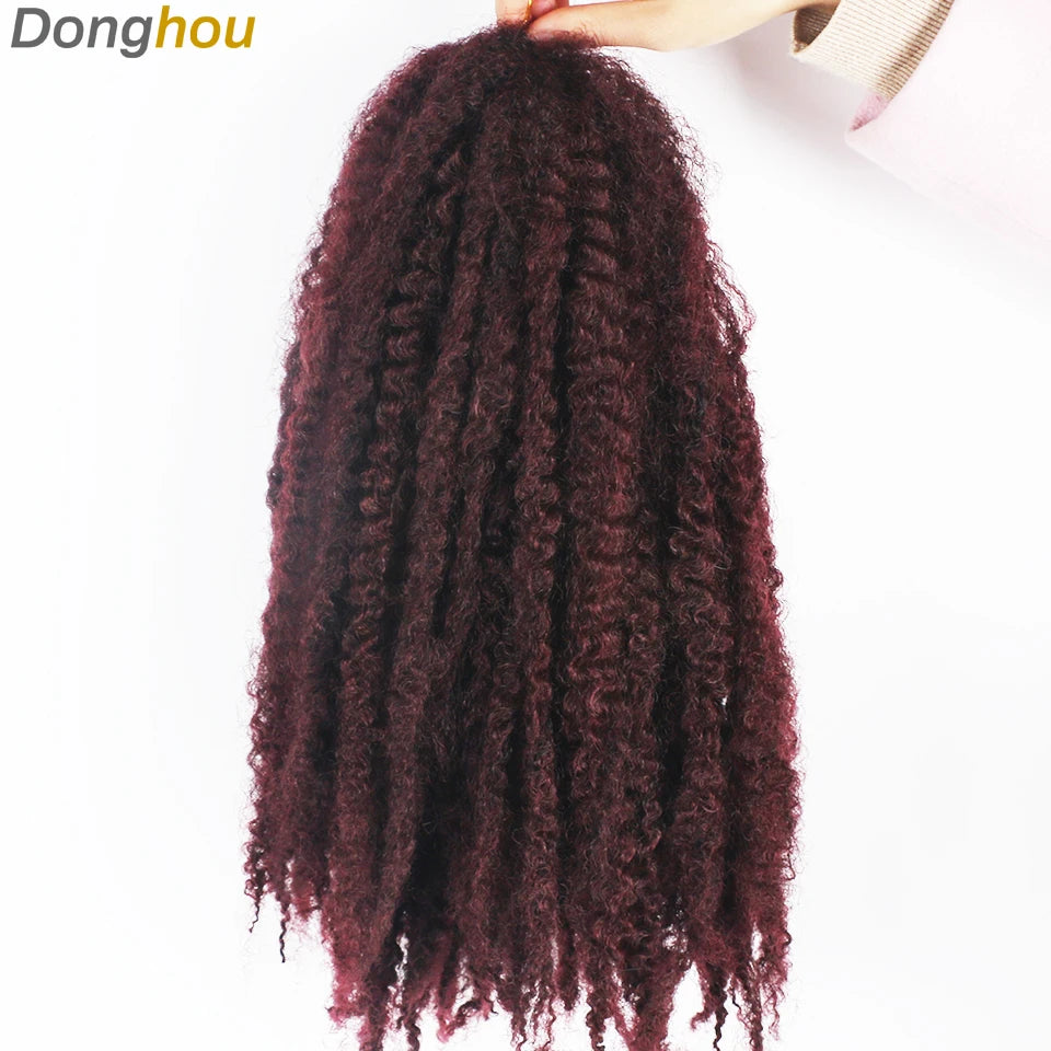 Marley Hair 18 pouces cheveux synthétiques tressés Marley Ombre noir brun blond gris 350 pour cheveux tressés Afro Kinky Marley Twist