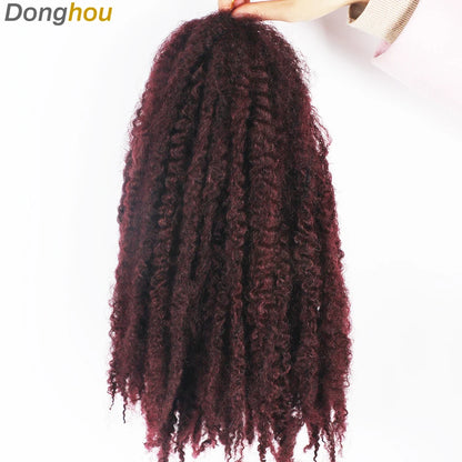Marley Hair 18 pouces cheveux synthétiques tressés Marley Ombre noir brun blond gris 350 pour cheveux tressés Afro Kinky Marley Twist