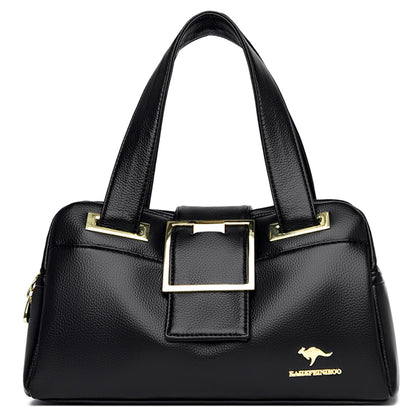 Sacs à main en cuir multicouches pour femmes, sac à poignée supérieure, sacs à main de qualité, designer de luxe féminin, grande capacité, Boston Ladies Sac A Main