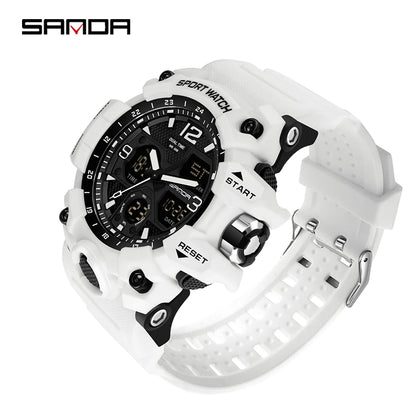 SANDA nouvelle mode Sport militaire montre-bracelet pour hommes numérique Quartz double affichage montres étanche montre décontractée pour hommes