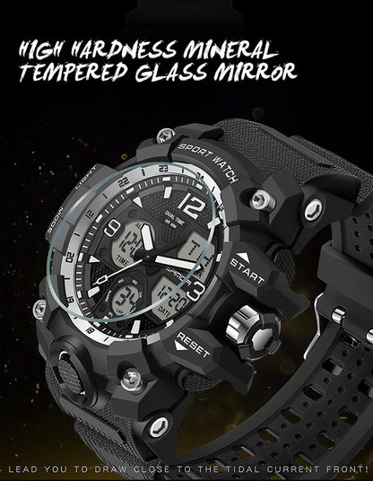 SANDA nouvelle mode Sport militaire montre-bracelet pour hommes numérique Quartz double affichage montres étanche montre décontractée pour hommes