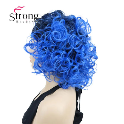 Perruques synthétiques courtes 3/4 à reflets blonds pour femmes, postiche bouclée avec bandeau, choix de couleurs