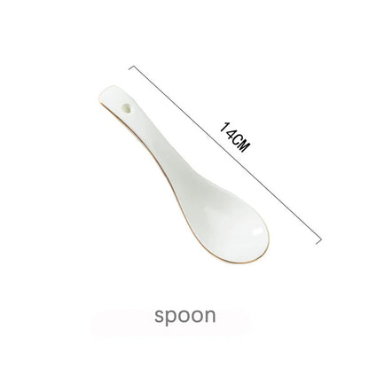 Phnom Penh-Assiettes et bols en porcelaine blanche, ensemble de nourriture, vaisselle, bol à soupe à salade, service britannique