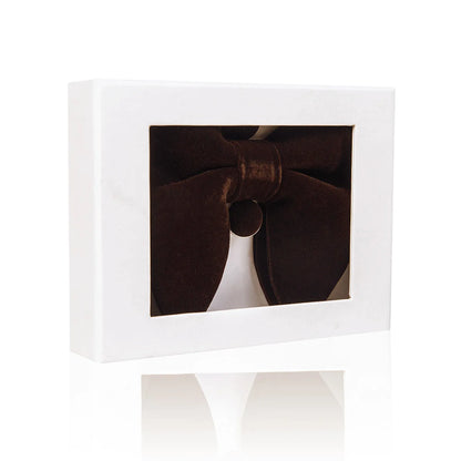 Ricnais velours grand noeud papillon hommes noeuds papillon poche carré boutons de manchette ensemble solide rouge bleu mouchoir cravate pour homme cadeau de mariage