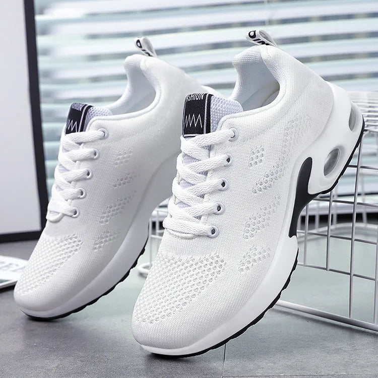 2025 New Women's Shoes Casual Solid Color Running Shoes Breathable Soft-soled Women's Sneakers