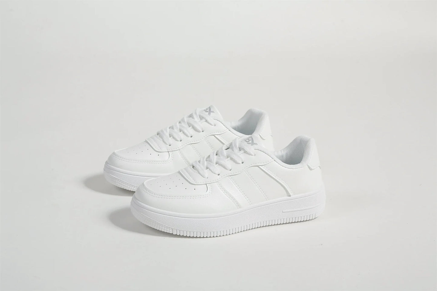 2025 Women's Spring Autumn Casual Board Skateboarding Shoes Black White Leather All-match Platform Small Foreign Trade Size-Air