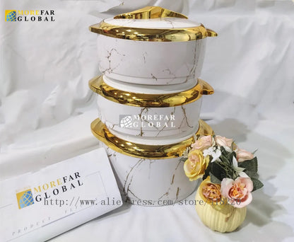 Ensemble de chauffe-plats à isolation thermique, boîte à lunch, événement du Ramadan, mariage, fête de famille, pot chaud, 1.5 L, 2/2 L, 3 pièces