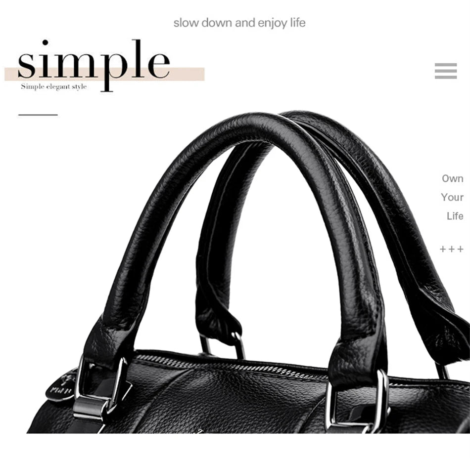 Sacs à main de styliste en cuir souple pour femmes, sac à bandoulière de luxe à épaule de marque, fourre-tout décontracté pour dames, sacoche Boston