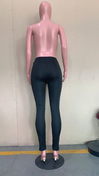 Ensemble 2 deux pièces imprimé à rayures, chemisier à manches longues, hauts et pantalons, ensemble gaine assortie pour femmes, tenue à la mode, printemps automne