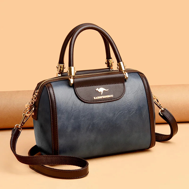 Sac à main à poignée supérieure en cuir pour femmes, sac à bandoulière à coque décontractée, sacs de messager initiés, sac à main à la mode pour dames, super haute qualité