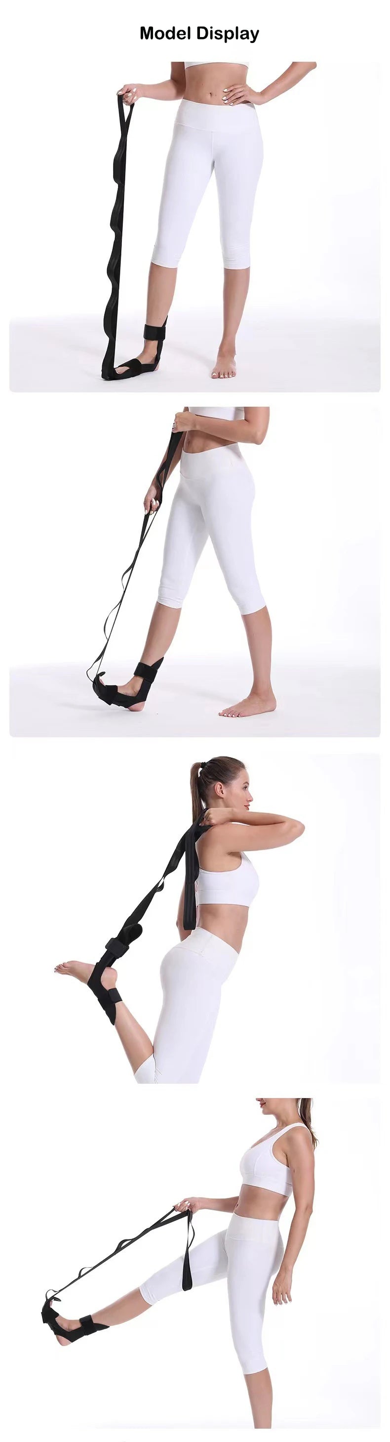 Fitness Foot & Calf Stretching Strap for Physical Therapy Yoga Foot Stretch Straps With Loops for Recovery