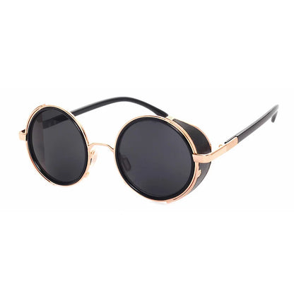 SHAUNA Vintage femmes Steampunk rétro revêtement hommes lunettes de soleil rondes marque concepteur Punk lunettes de soleil UV400