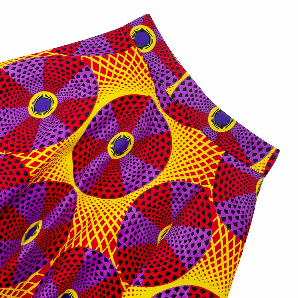 Hot Sale Latest Style Traditional Stylish Ankara Printed Long Skirt for Women