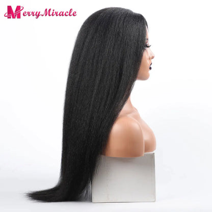 Perruques synthétiques lisses et crépues pour femmes noires, mélange de mèches noires, brunes, blondes, gingembre, rouges et blanches