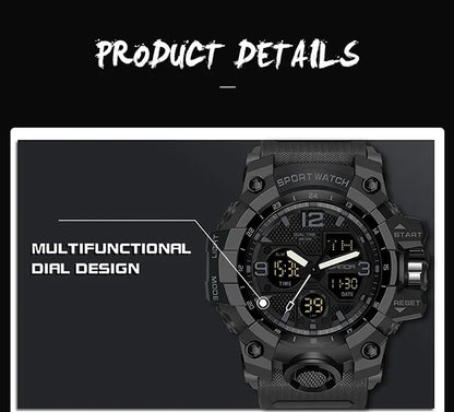 SANDA nouvelle mode Sport militaire montre-bracelet pour hommes numérique Quartz double affichage montres étanche montre décontractée pour hommes
