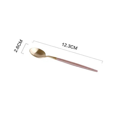 Stainless Steel Cutlery Set Dinner Fork Knife Dessert Spoons Coffee Stirring Spoon Fruit Fork Tableware Home Restaurant Supplier