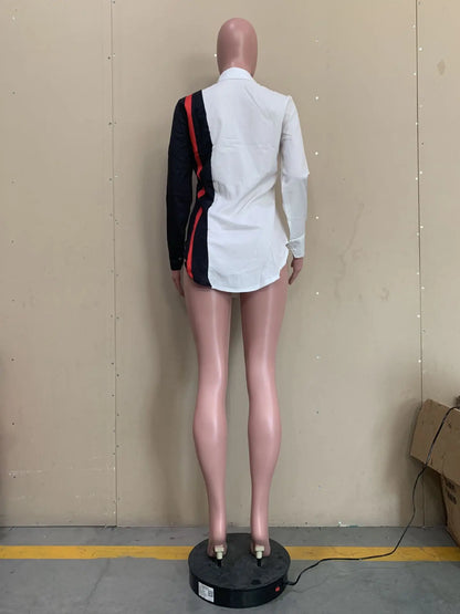 Ensemble 2 deux pièces imprimé à rayures, chemisier à manches longues, hauts et pantalons, ensemble gaine assortie pour femmes, tenue à la mode, printemps automne