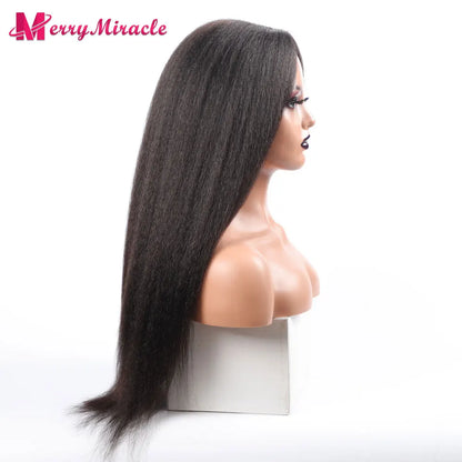 Perruques synthétiques lisses et crépues pour femmes noires, mélange de mèches noires, brunes, blondes, gingembre, rouges et blanches