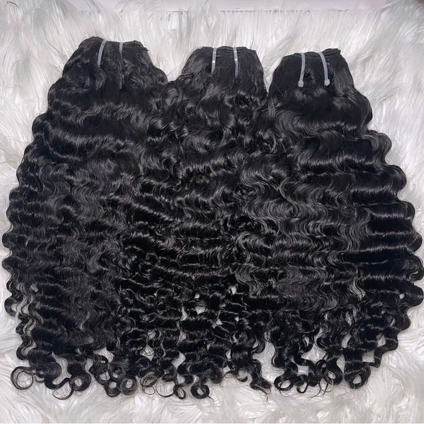 Unprocessed 100% Human Bulk Hair Extension Raw Cambodian Clip Ins Hair Extensions
