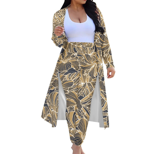 Print on Demand Swimming Cover up for Women Trendy Coat for Ladies Polynesian Traditional Casual Club Night Long Cardigan