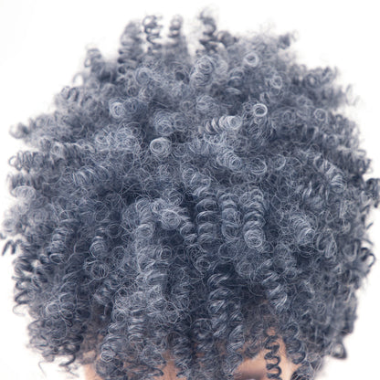 Perruque Afro Synthétique Courte Crépue Bouclée pour Femmes Noires, Blonde à Noire, Naturelle Comme Vrais Cheveux, Cosplay, ix