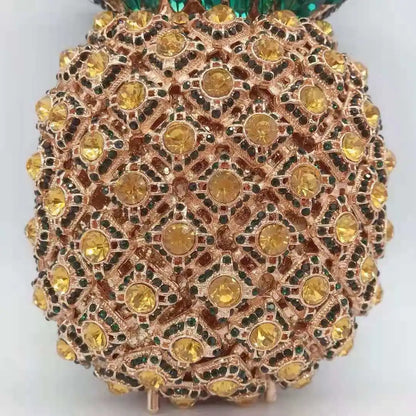 Sacs à main ananas pour femmes, rouge/argent/or/champagne diamant, nouvelle mode, pochette biscuits, pocommuniste de soirée