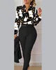 Spring Autumn New Women's Polyester Long Sleeve Fashion Casual Suit /Jacket Not Included