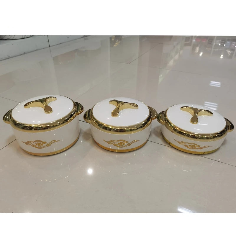 Boîte à lunch en plastique pour fête du Ramadan, chauffe-plats, récipient, mariage, 1.5 L, 2/2 L, 3 pièces, ensemble