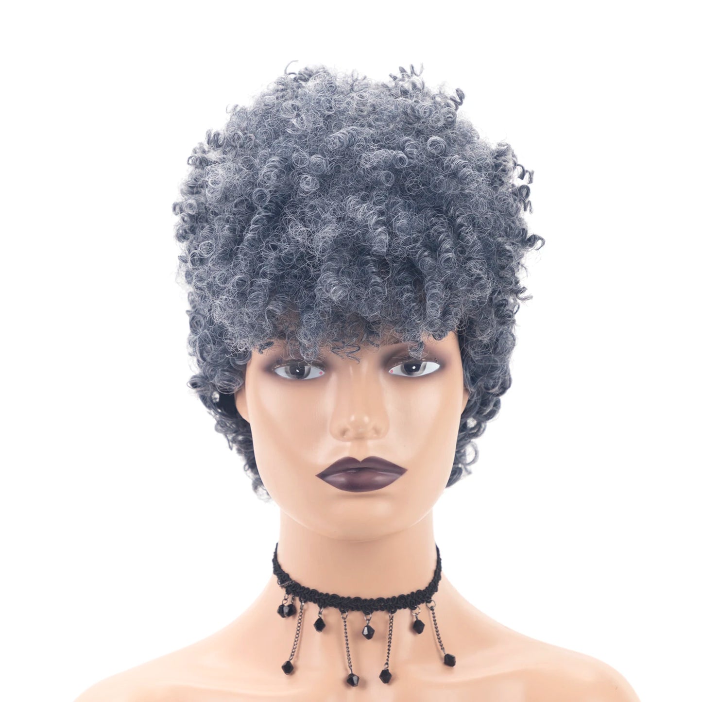 Perruque Afro Synthétique Courte Crépue Bouclée pour Femmes Noires, Blonde à Noire, Naturelle Comme Vrais Cheveux, Cosplay, ix