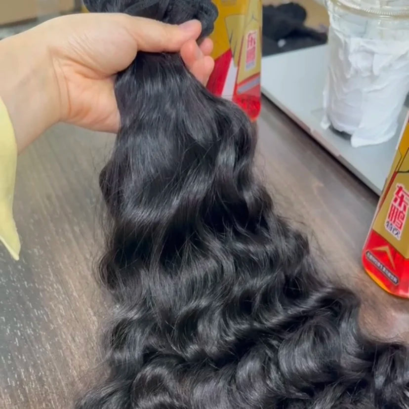 Unprocessed 100% Human Bulk Hair Extension Raw Cambodian Clip Ins Hair Extensions