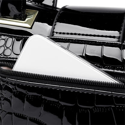 Sacs à main grande capacité 2 couches pour femmes, fourre-tout de luxe motif Crocodile de styliste, sacoche à bandoulière Boston de bonne qualité