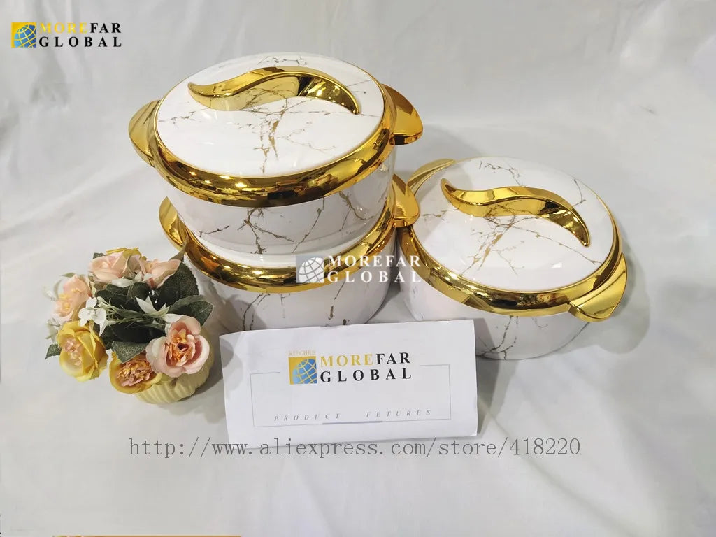 Ensemble de chauffe-plats à isolation thermique, boîte à lunch, événement du Ramadan, mariage, fête de famille, pot chaud, 1.5 L, 2/2 L, 3 pièces