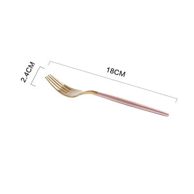 Stainless Steel Cutlery Set Dinner Fork Knife Dessert Spoons Coffee Stirring Spoon Fruit Fork Tableware Home Restaurant Supplier