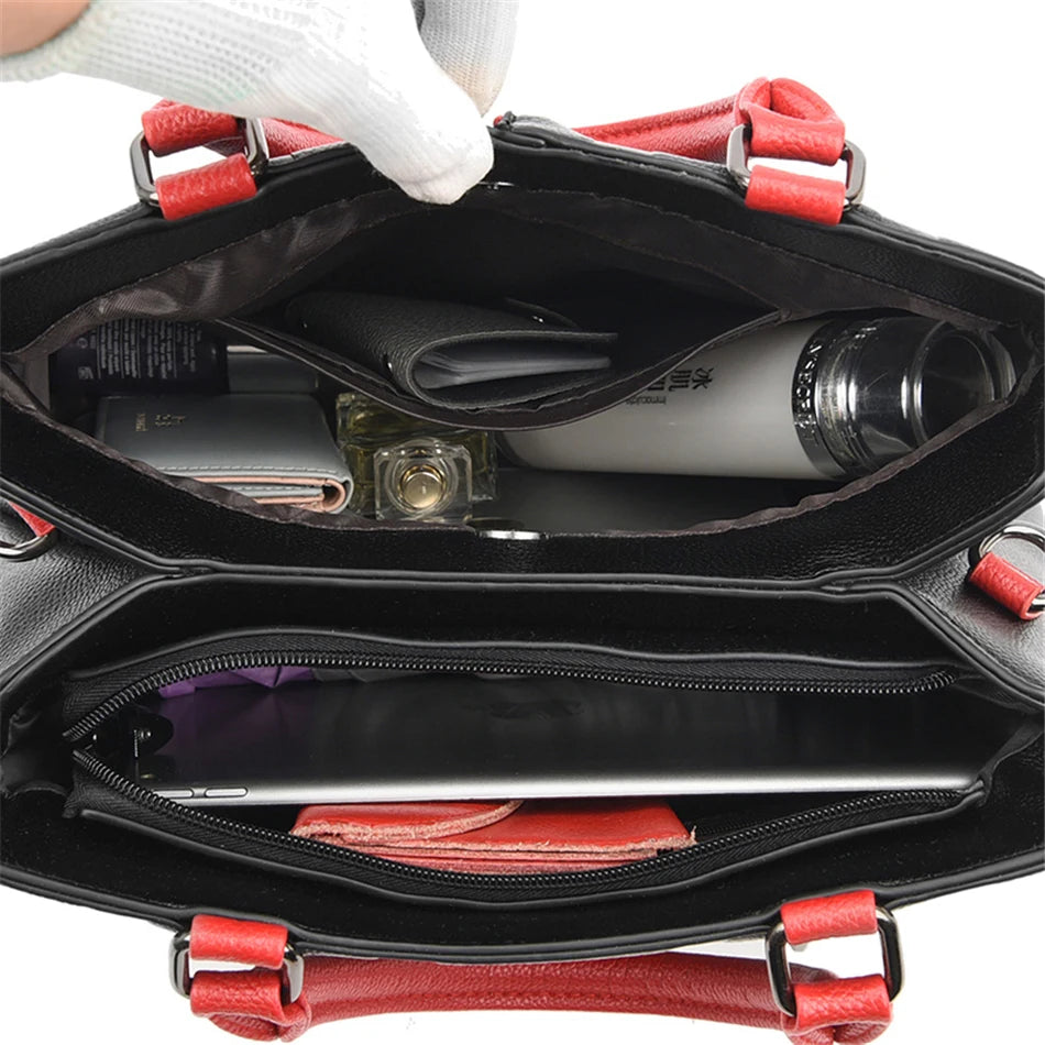 Sacs à main de luxe en cuir pour femmes, fourre-tout de grande capacité, créateur de mode, 2024